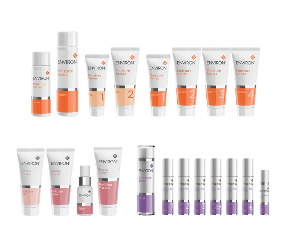ENVIRON 取り扱い製品ラインナップ モイスチャーシリーズ Cクエンスシリーズ デリケートシリーズ